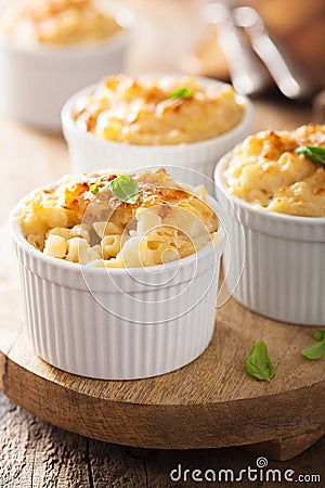 Baked macaroni with cheese Stock Photo