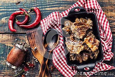 Baked meat Stock Photo