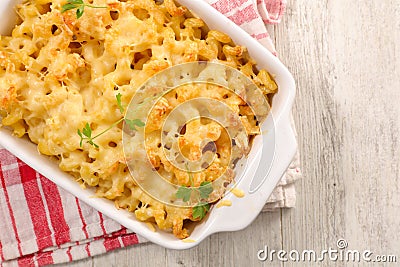 Baked pasta Stock Photo