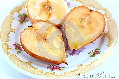 Baked pears and apples Stock Photo