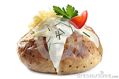 Baked Potato Stock Photo