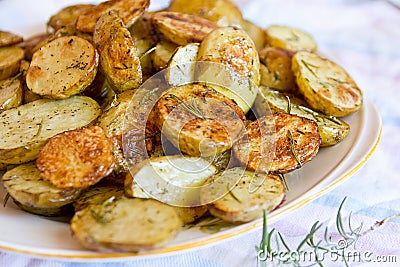 Baked potatoes Stock Photo
