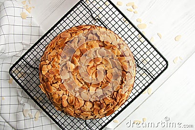 Pumpkin pie with almond Stock Photo