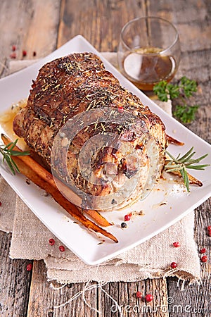 Baked roast beef Stock Photo