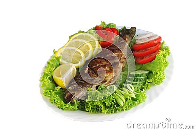 Baked trout Stock Photo