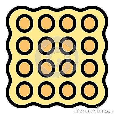 Baked waffle icon vector flat Vector Illustration