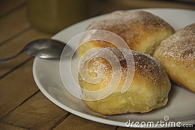 Baked Yeast Dumpling Stock Photo