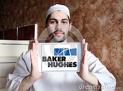 Baker Hughes industrial service company logo Editorial Stock Photo