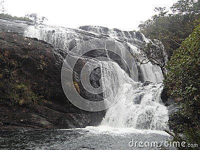 Baker's Falls in Horton Plains National Park Sri Lanka Stock Photo