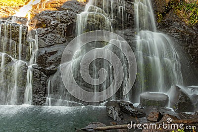 Baker's falls at Horton Plains national park at Sri Lanka Stock Photo