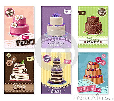 Bakery Banners Set Vector Illustration