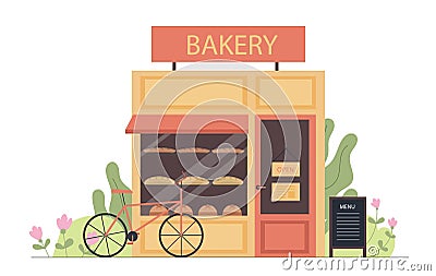 Bakery building vector concept Vector Illustration