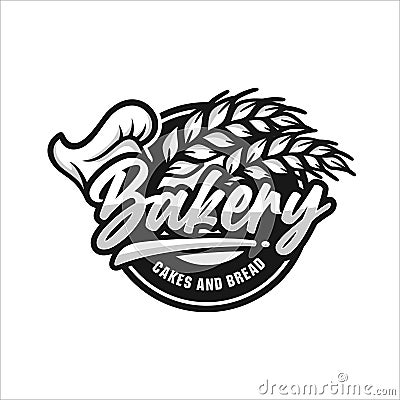 Bakery cakes and bread premium logo Vector Illustration