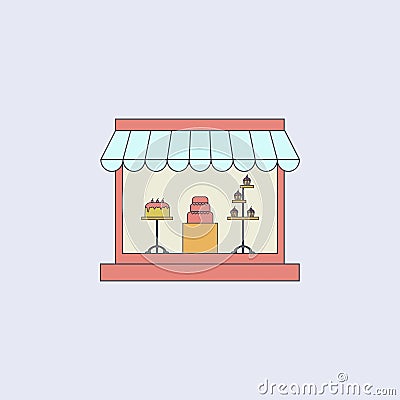 bakery colored outline icon. One of the collection icons for websites, web design, mobile app Stock Photo
