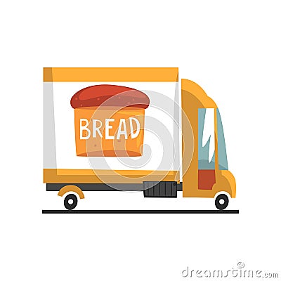 Bakery delivery truck vector Illustration on a white background Vector Illustration