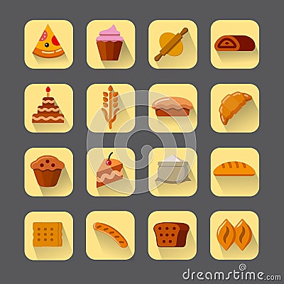 Bakery icons Vector Illustration