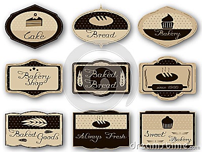 Bakery labels Vector Illustration