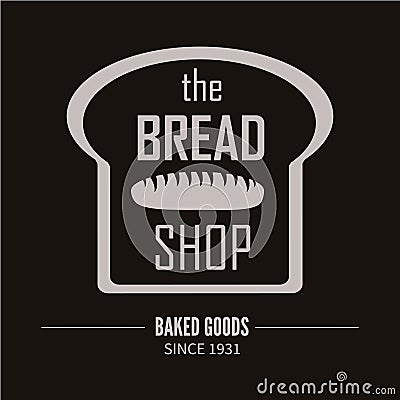 Bakery logotype. Bakery or bred shop vintage design element. Vector Illustration