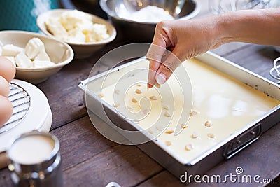 Bakery prepare cake Stock Photo