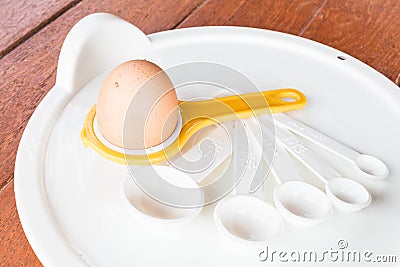 Bakery preparing with egg Stock Photo