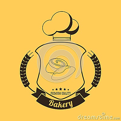 Bakery related emblem image Vector Illustration