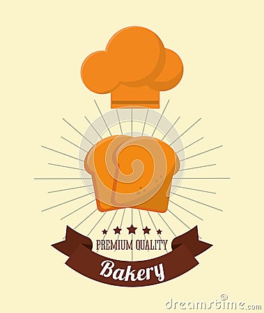 Bakery related emblem image Vector Illustration