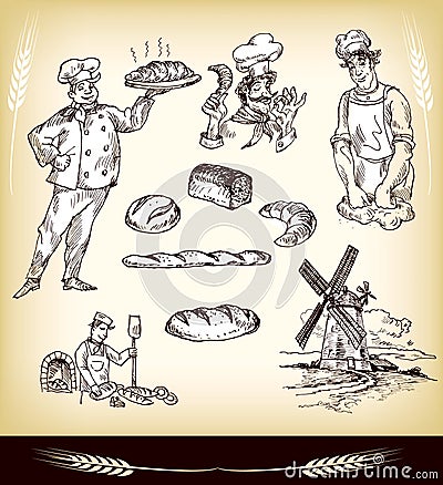 Bakery Set Vector Illustration