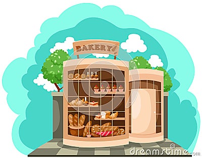 Bakery shop Vector Illustration