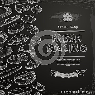 Bakery shop menu Vector Illustration