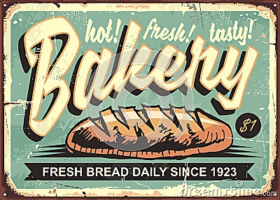 Bakery shop sign Vector Illustration