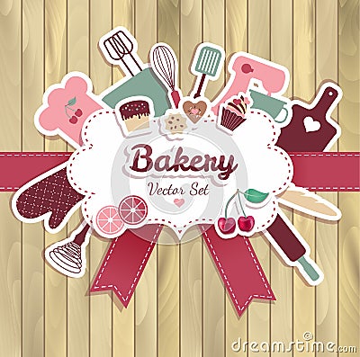 Bakery and sweet abstract illustration Vector Illustration