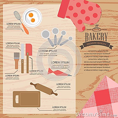 Bakery tools Vector Illustration