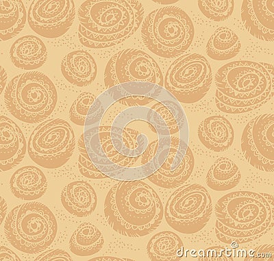 Bakery wrap with cinnamon bun seamless pattern Vector Illustration
