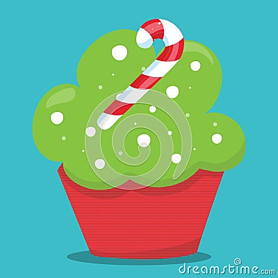 BAKESALE CUPCAKE GREEN 11 Vector Illustration