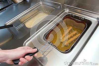Baking in cafetaria Stock Photo