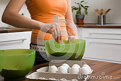 Baking chocolate cake Stock Photo