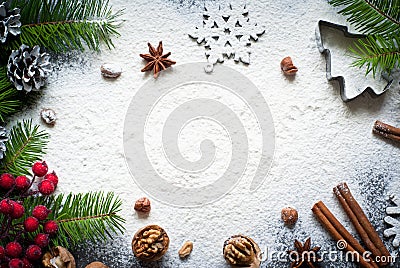 Baking christmas background Stock Photo