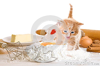 Baking of Christmas cookies Stock Photo