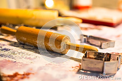 Baking for christmas Stock Photo