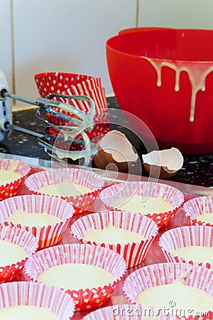 Baking fancy cakes Stock Photo