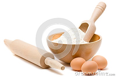 Baking ingredients Stock Photo
