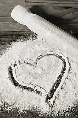 Baking love concept Stock Photo