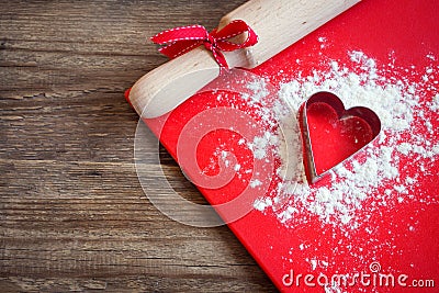 Baking with love Stock Photo