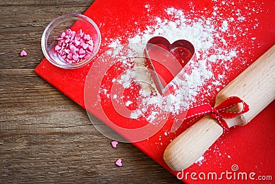 Baking with love Stock Photo