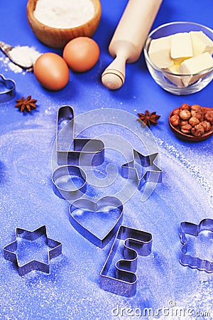 Baking with love Stock Photo