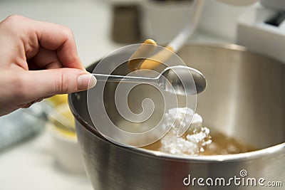 Baking powder leaving teaspoon Stock Photo