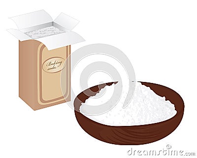 Baking soda vector illustration Vector Illustration