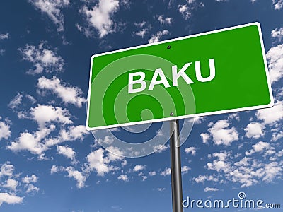 Baku traffic sign Stock Photo