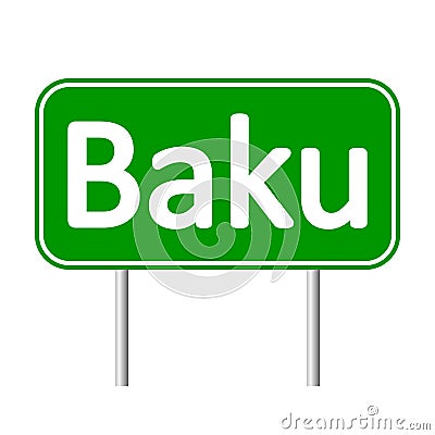 Baku road sign. Stock Photo