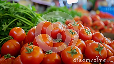 Baku Tomatoes: Unveiling the Aesthetically Pleasing Gems of the Eastern Market at Bazaar- Stock Photo